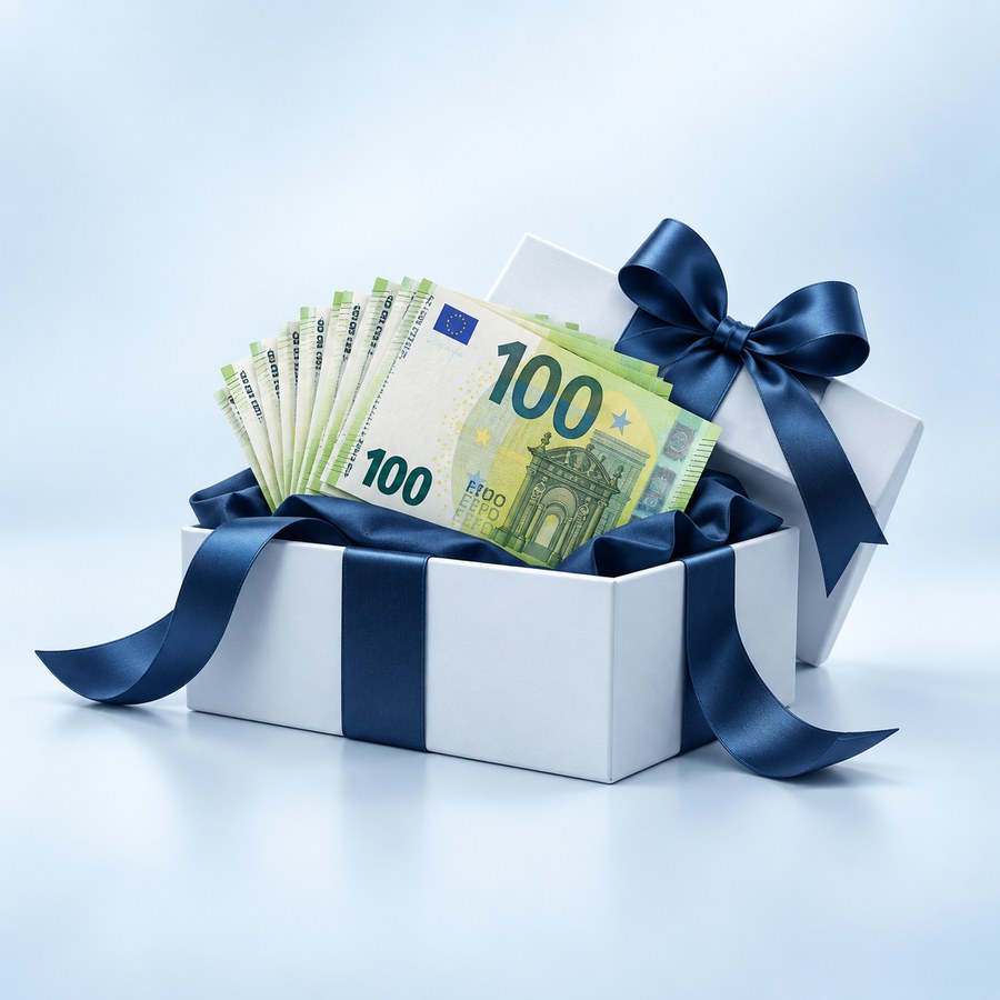 Le lot de 100 euros en espèces